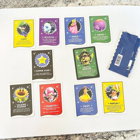 Super Mario Wonder Trading Card Lot of 10 MINT Castle Bowser Super Star - Picture 5 of 7